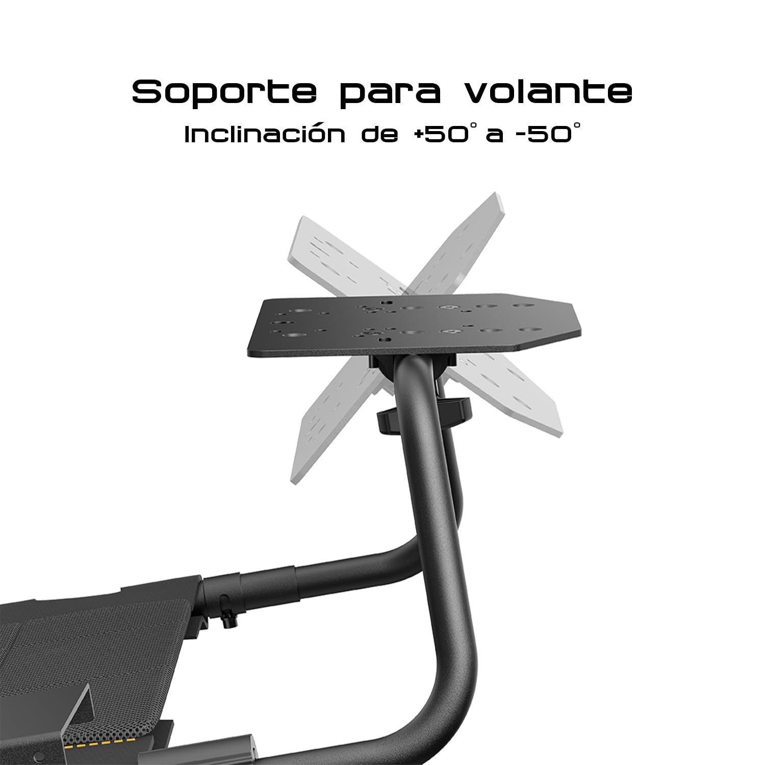 Indeca Cockpit Simracing Corpus Racer GTR con Asiento Plegable | Soporte para Volante, Pedales y Palanca de Cambios | Estructura Ajustable y Estable