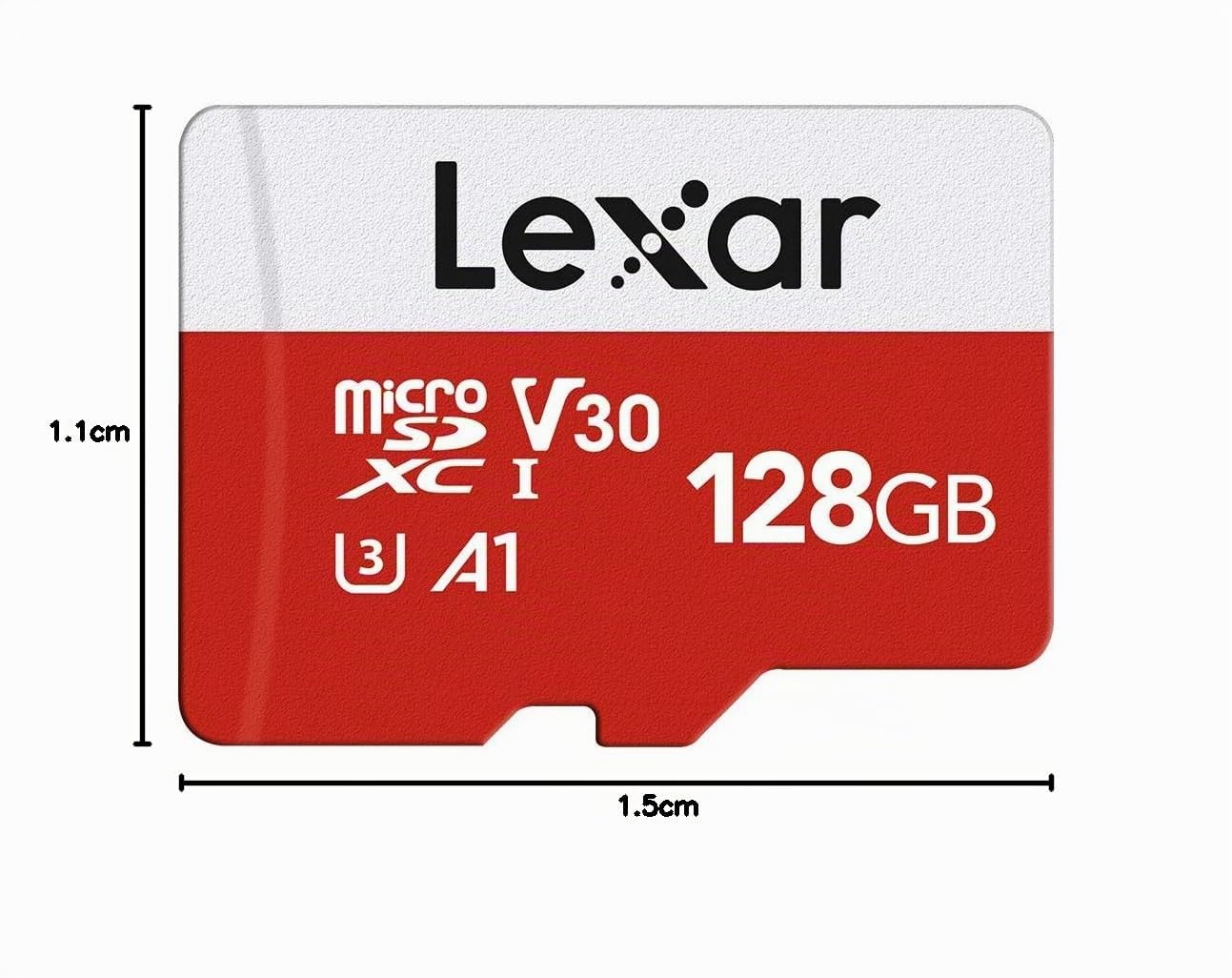 Lexar Micro SD Karte 128GB, Speicherkarte Micro SD mit Adapter, Bis zu 100 MB/s Lesegeschwindigkeit, UHS-I, U3, A1, V30, C10, 4K UHD microsdxc SD Karte für Kamera, Smartphone