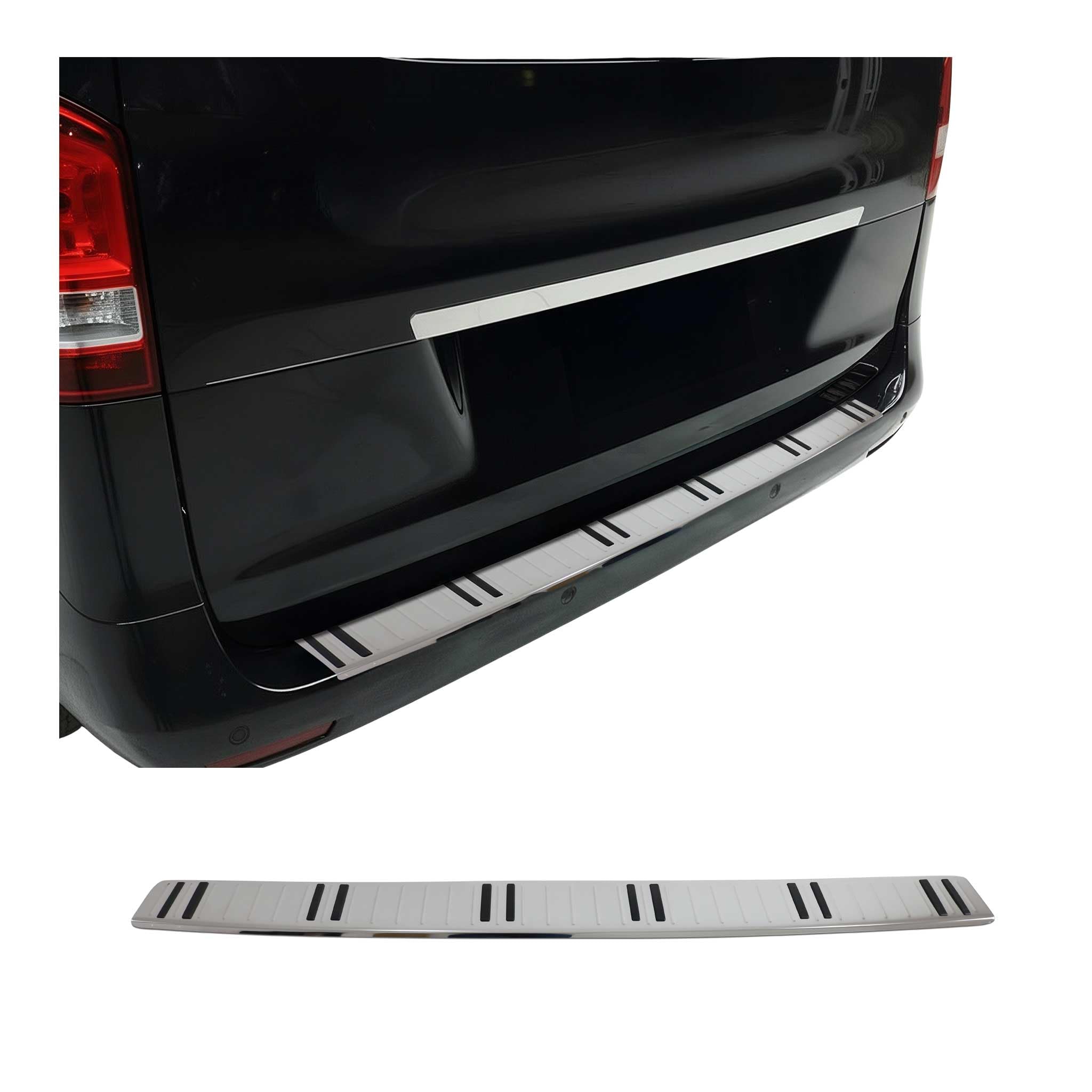 Ladekantenschutz Mercedes Vito W447 2014-2023 Dark Edelstahl Chrom 1x W447 Stoßstange Hinten