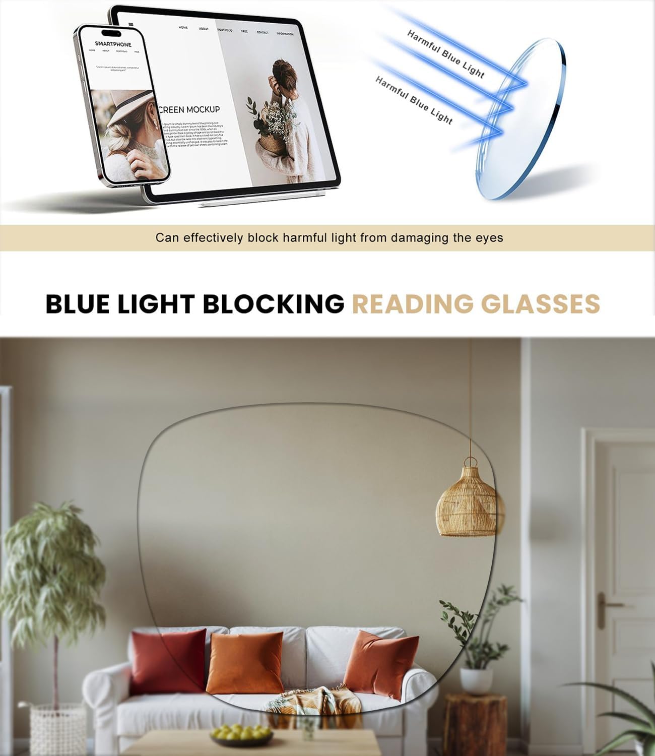 Trendy Aviator Reading Glasses for Women Men Blue Light Blocking Computer Readers Eyewear - Image 7