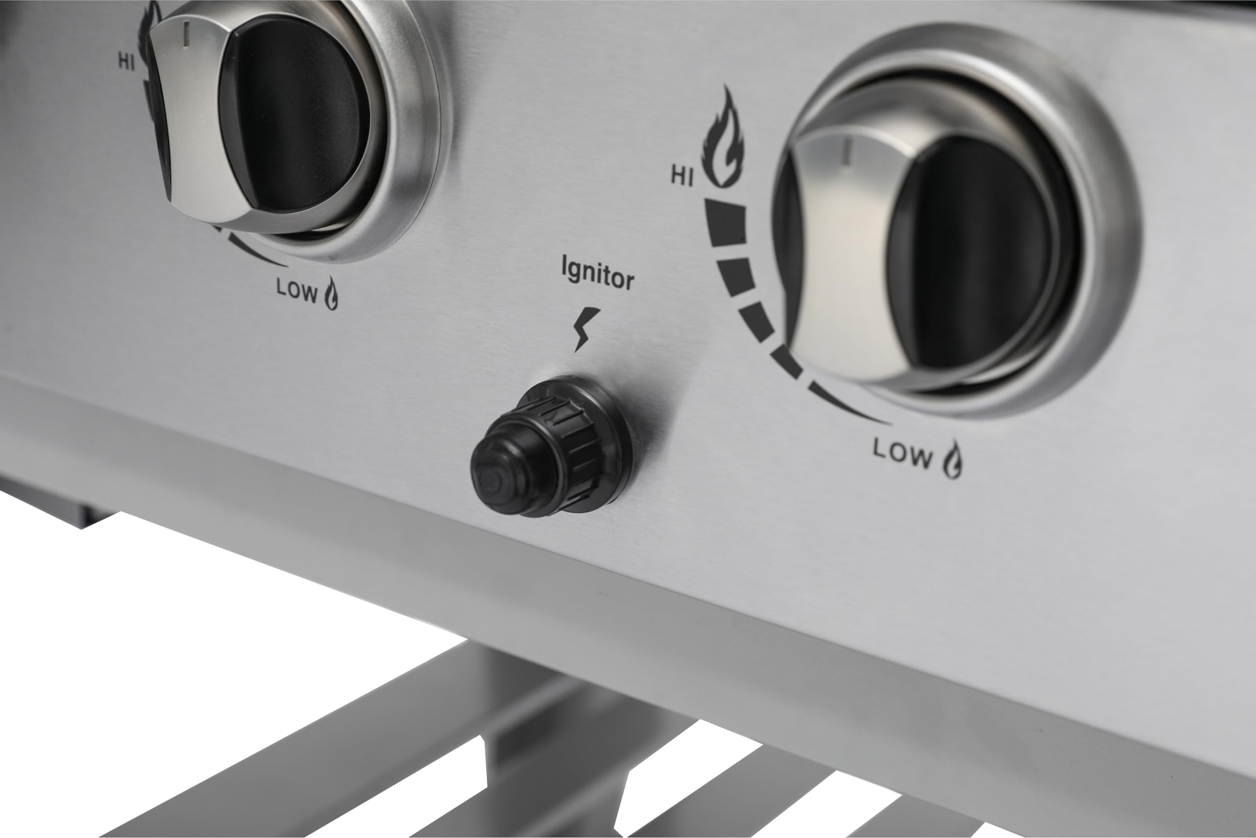 METRO PROFESSIONAL Barbecue a Gas con 4 Bruciatori e Piastra, 85x50 cm, Acciaio Inox, con Ruote e Telo di Copertura, Argento, 14.8 kW