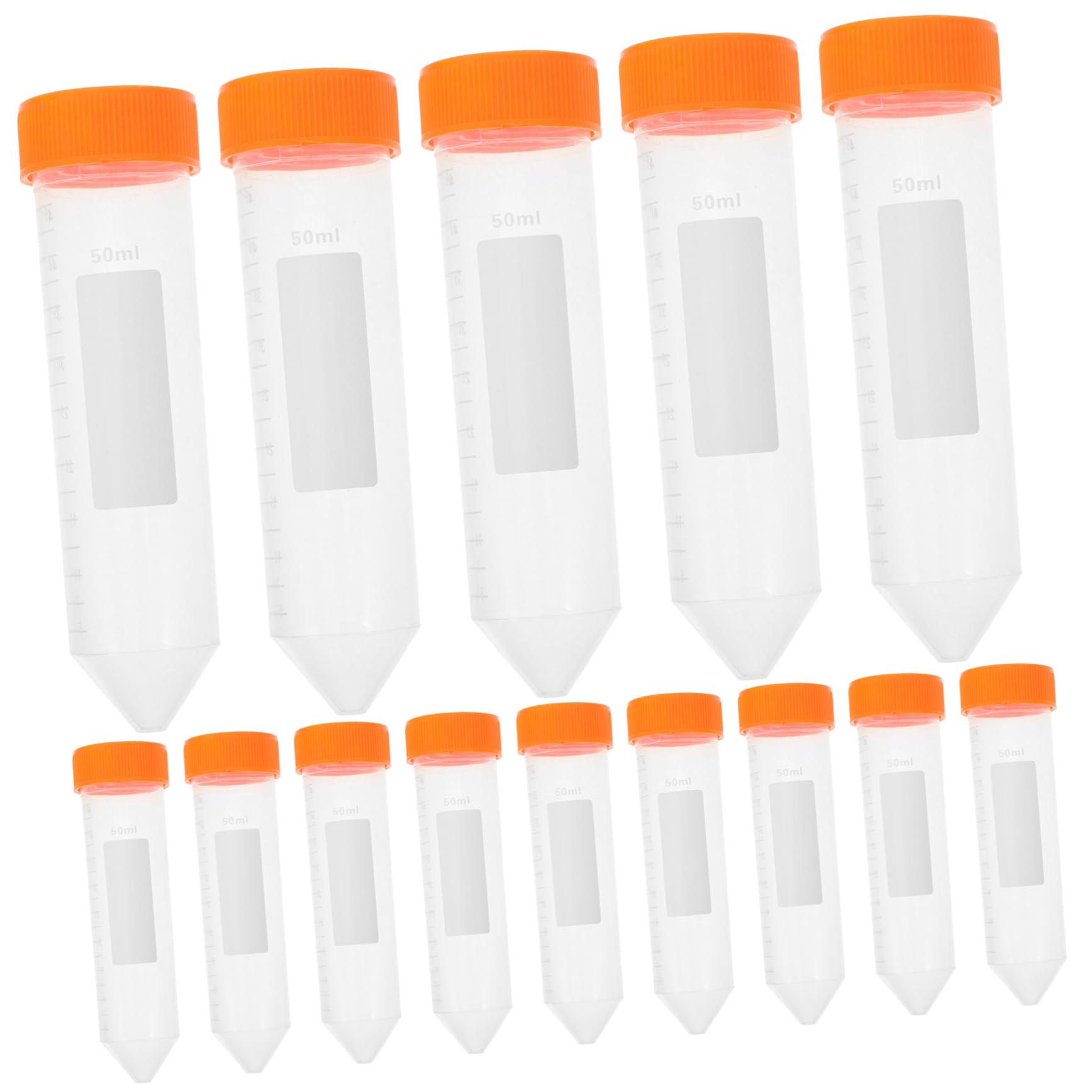 5 Sets Reagenzgläser in Laborqualität 50 Ml Konische Kunststoffröhrchen Auslaufsichere Aufbewahrungsfläschchen Für Die Forschung 25 Stück * 5
