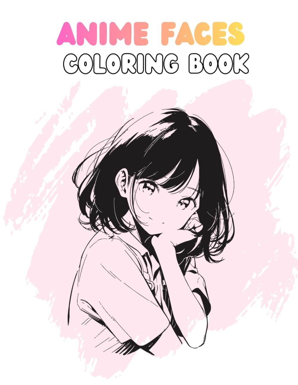 Anime Faces Coloring Book for Kids