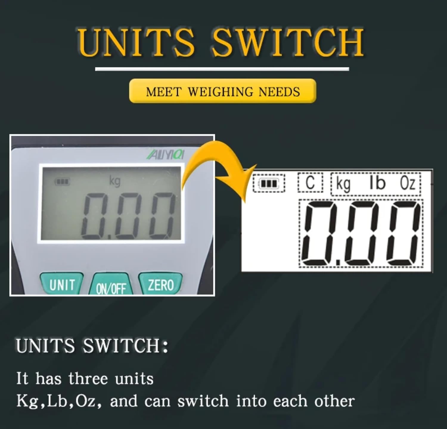 Digital Fish Scale Hanging Scale Fishing Scale - 110 lb/50 kg Luggage Scale with Backlit LCD Display - Backlit LCD Display, Black (AMCS-10 10 kg)