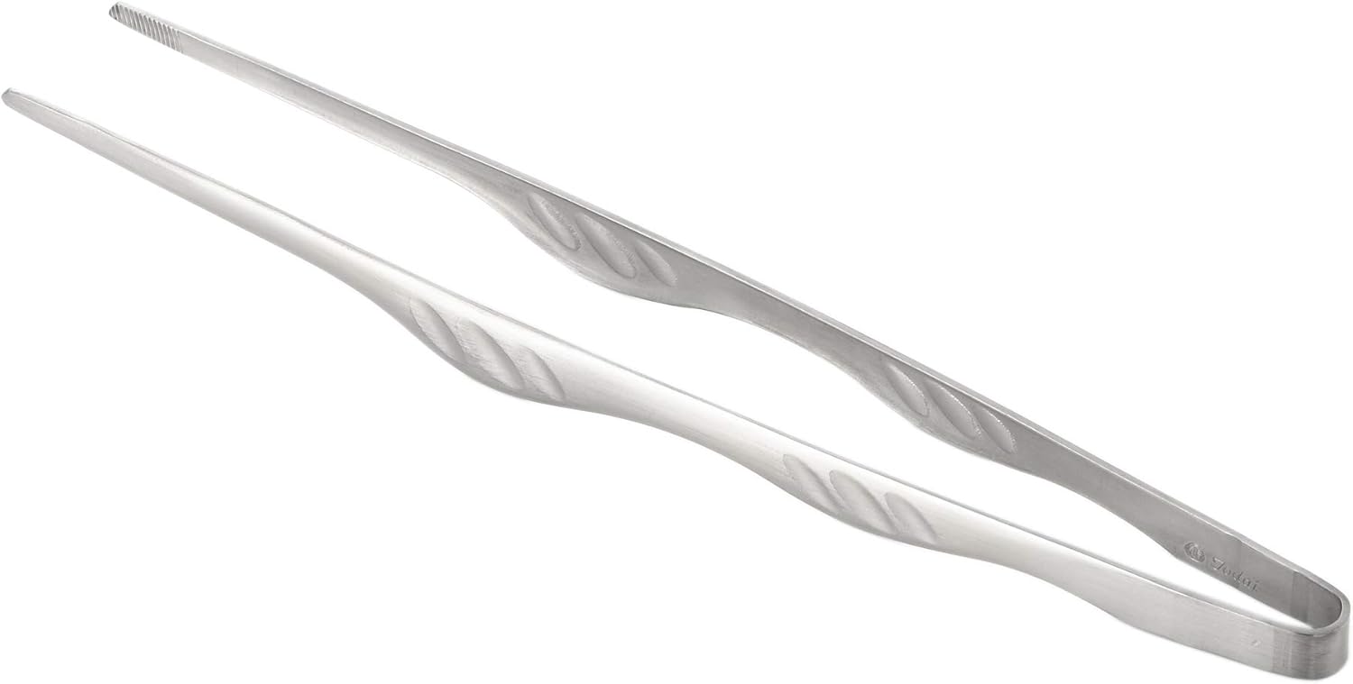 Yoshikawa YJ2817 Cooking Tongs, Can Be Used Like Tweezers, Easier Than Vegetable Chopsticks, The Tip Of The Tongs Will Not Touch The Table When Placed, Hygienic, Stainless Steel, Made in Japan, Gift