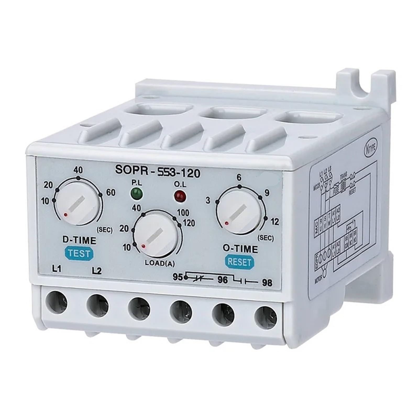Relé de sobrecarga electrónico SOPR-SS3-440 Relé de sobrecarga térmica de protección del motor (Un: 180-460 V CA) 1 pieza(5-60A)