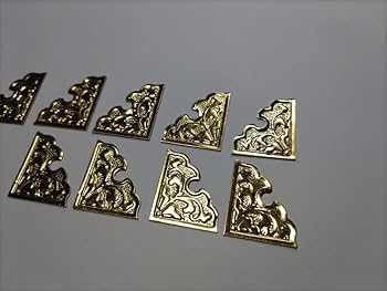 Amazon.co.jp: 12枚 唐草真鍮金具 四隅用 扉 仏具 神輿 山車