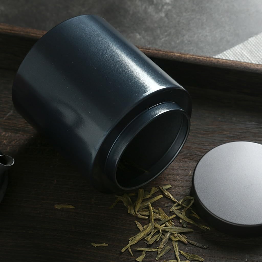 SONGCHAO Sugar Jar Metal Tea Cans, Seamless Tinplate, Sealed Storage, Desktop Ornaments Tea Canister