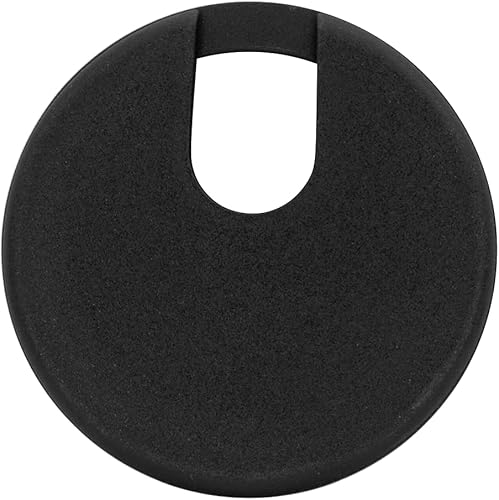 Miniatura 9 de Rok Hardware - Paquete de 5 cables redondos negros de 3 pulgadas (2.992 in), color negro, para mesa de escritorio, organizador de cables de alambre,