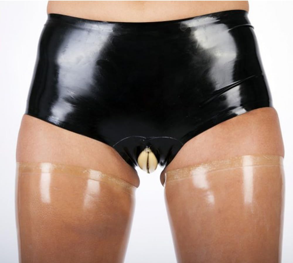 Latex Chaps Underpant Rubber Open Crotch Boyshort #08022 (L)