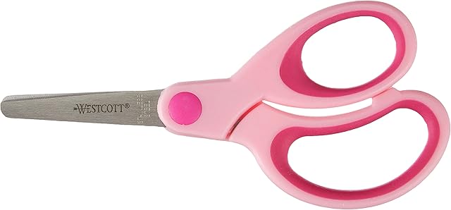 Westcott E-21580 00 Softgrip Kids Scissor, blunt tip, 5"/13 cm, pink