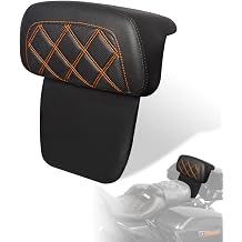 FOVPLUE Backrest Pad,Chopped Razor Tour Luggage Pack Backrest Pad for Harley Touring 2014-later,for CVO Road Glide Road King Street Glide Tri Glide Ultra Limited Electra Glide FLHTKSE,Orange Stitching