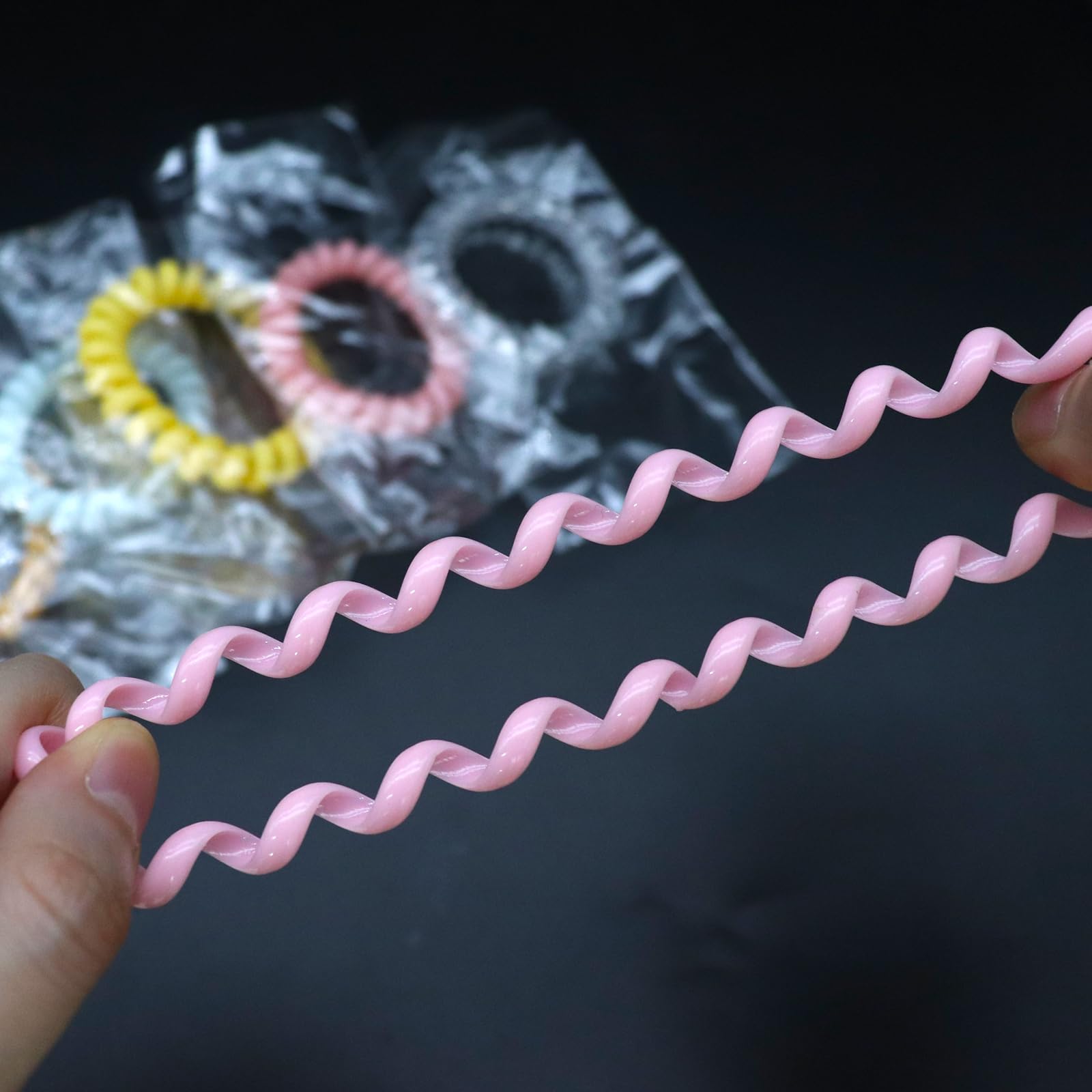 36 elastici per capelli a spirale colorati da donna, avvolti singolarmente, elastici per capelli sottili, nessun danno, per capelli spessi, senza pieghe