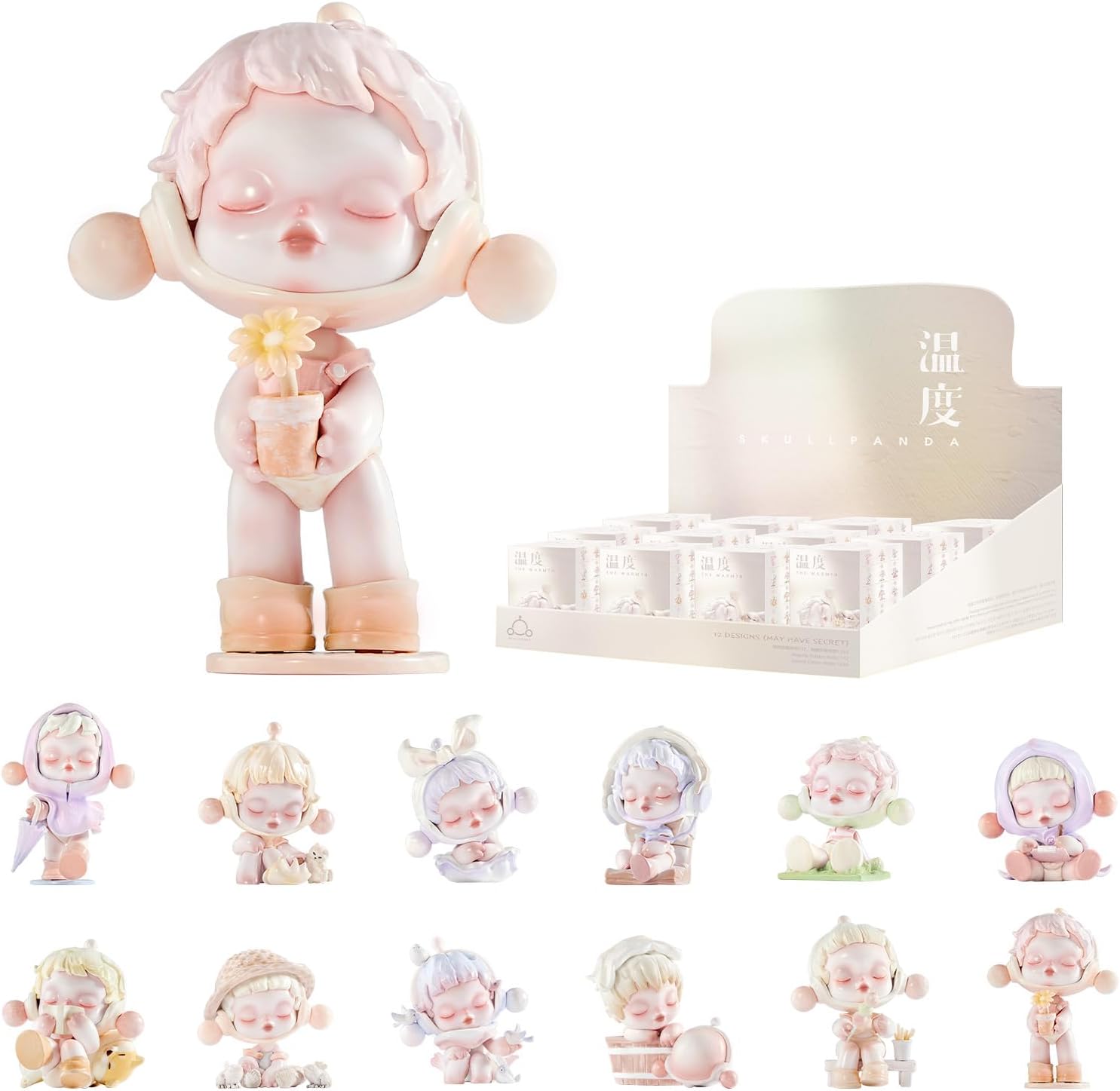 POP MART SKULLPANDA Warmth Series 12PC Action Figure Popular Toy Collectible Art Toy Exclusive Kawaii Fantastic Creative Gift Room Decor Desktop Cute Figure, for Christmas Birthday Party Holiday