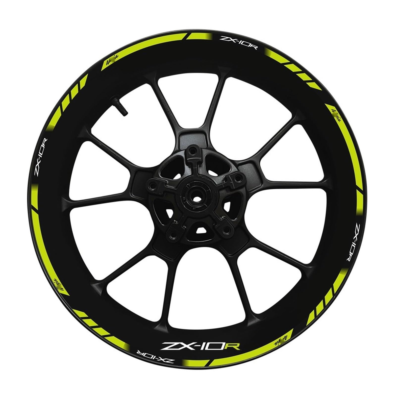 Rim Reflective Sticker for for N&INJA for Zx-10r Motorcycle Wheel Hub Decal Set Decorative Protection for Zx10r for ZX 10R(24)