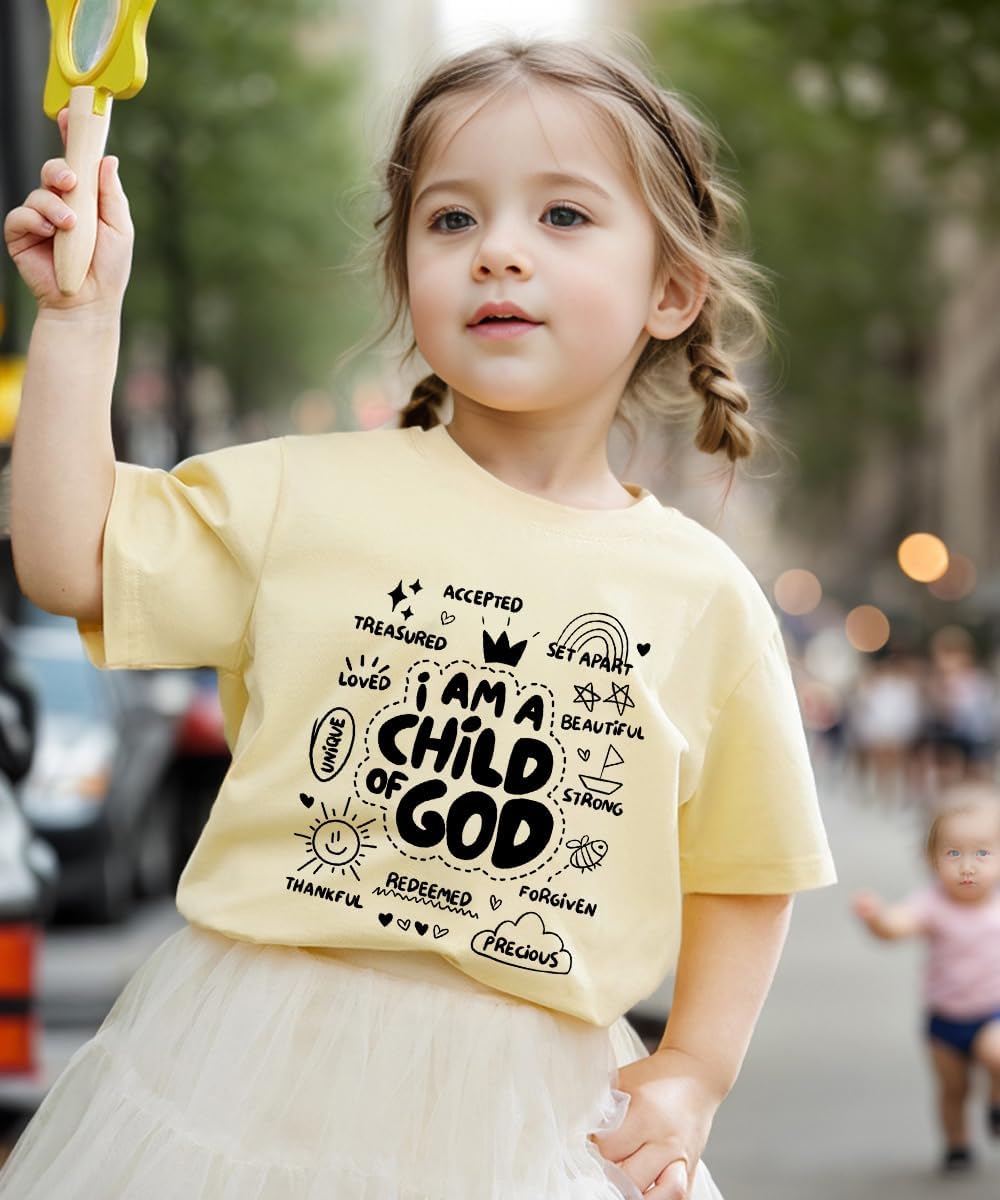 IAM A Child of God Christian Shirts for Kids Toddler Jesus Religious Tee Tops Bible Verse Clothes 2-7 Years - Image 2