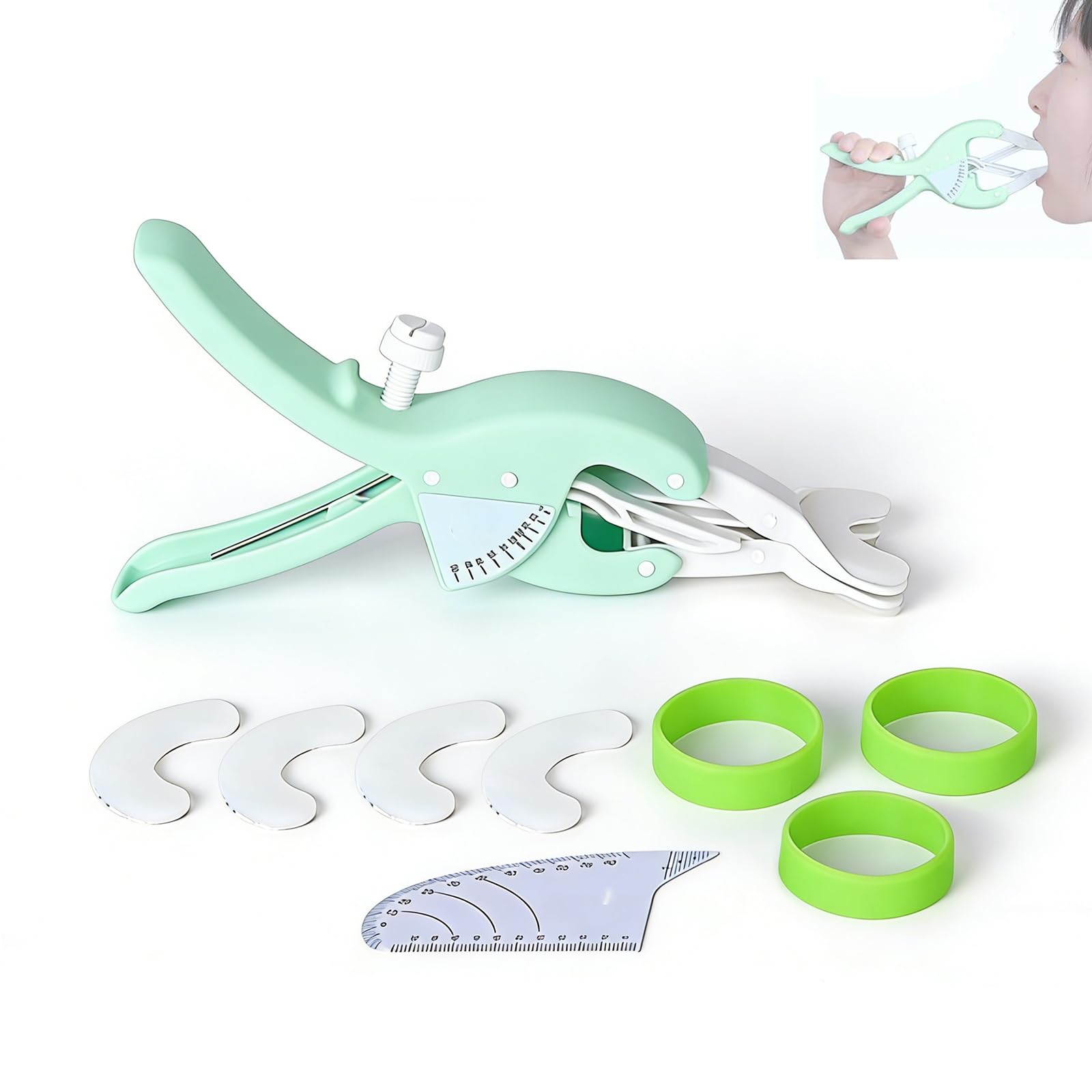 Retractor Dental De Mejillas, Abridor Bucal Para Rehabilitación Postoperatoria, Apertura Ajustable De 7 A 50 Mm, 2 Modos De Entrenamiento Y Placa Angular Transparente, Ejercitador Oral Sin Bpa.
