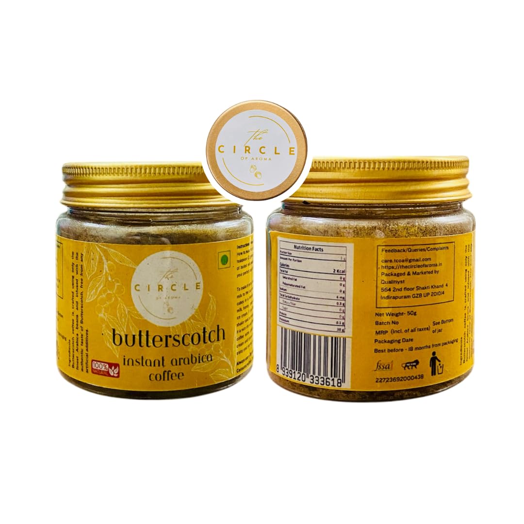 Signature Instant Butterscotch Coffee (100% Arabica, 100 gram, Dark Roast)
