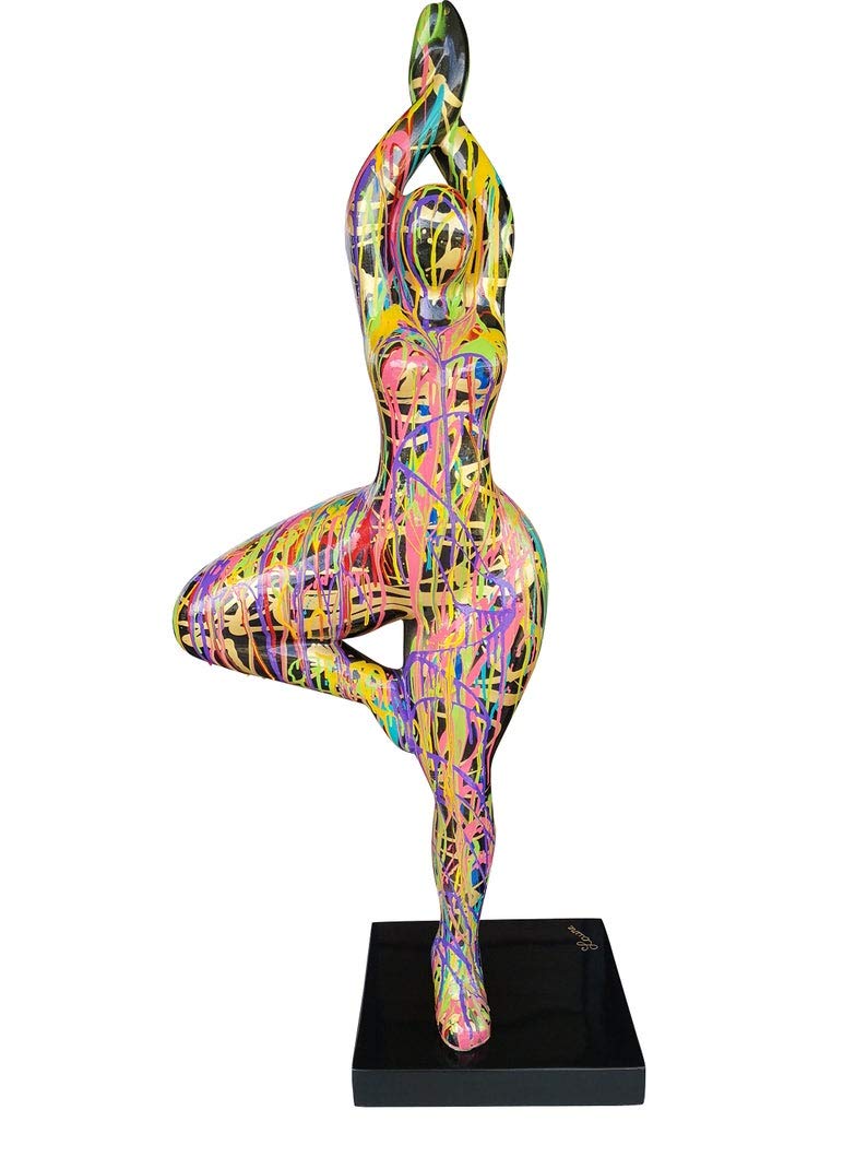 Laure TERRIER Large Woman or Nana Statue, Drip in Resin. Height 47,2 inches. Unique Piece, Signed and Numbered. Comes with Certificate of Authenticity