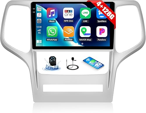 Miniatura 9 de 2+32G Android 13 Estéreo de coche para Jeep Grand Cherokee WK 2008-2013 con Apple Carplay y Android Auto, radio de coche de 9 pulgadas con enlace de