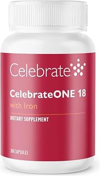 Celebrate Vitamins CelebrateONE 18, 18mg Iron - Once Daily Bariatric Multivitamin, Essential Vitamins & Minerals - Gastric Bypass & Sleeve Gastrectomy Supplement 30 Capsules