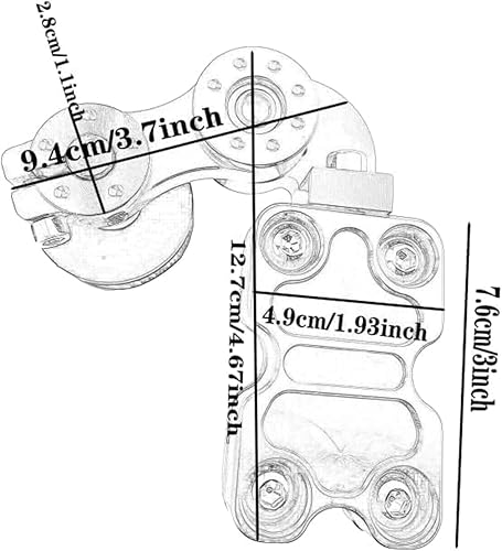 Miniatura 2 de Ajustador tensor de cadena, regulador automático universal de cadena de aluminio para motocicleta, motocross, Dirt Pit Bike ATV (dorado)