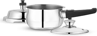 GARUDA NRI Stainless Steel Pressure Cooker 1.5 Litre with Glass Lid, Handi Shape, Sandwich Bottom, Induction Compatible Price In India