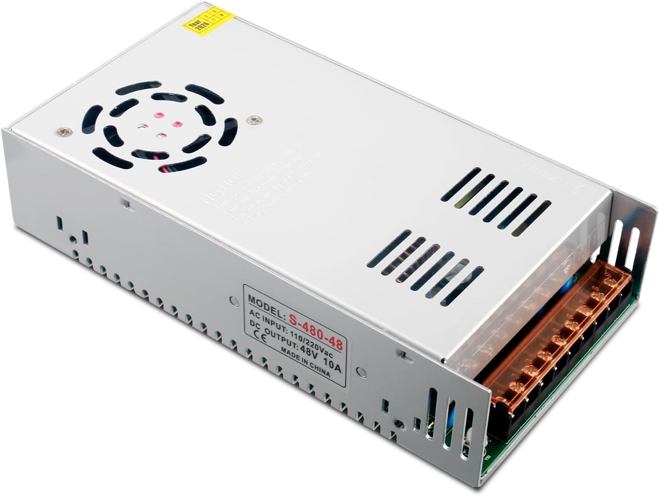 48V 10A Power Supply 480W Switching Power Adapter Converter AC 110-220V to DC 48 Volt 10 Amp Universal Regulated Transformer for LED Strip Light CCTV Camera