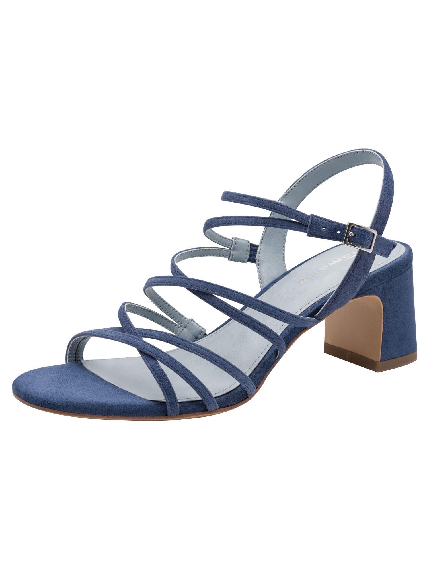 Tamaris Women’s sandal with stiletto heel blue 7.5 UK
