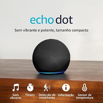 Echo Dot 5ª Geração Amazon Alexa - Preta