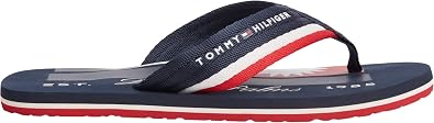Tommy Hilfiger Men's Patch Print Hifiger Beach Sandal Fm0fm05903Flip Flops