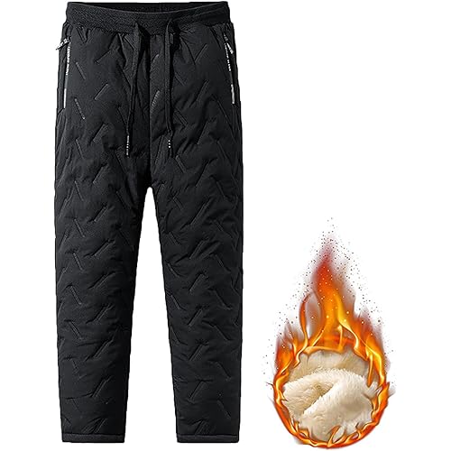 Jolly Snow Pants, Fleeceactive - Unisex Fleece-Lined Waterproof Pants, Warm Bottoms Sweatpants for Men and Women