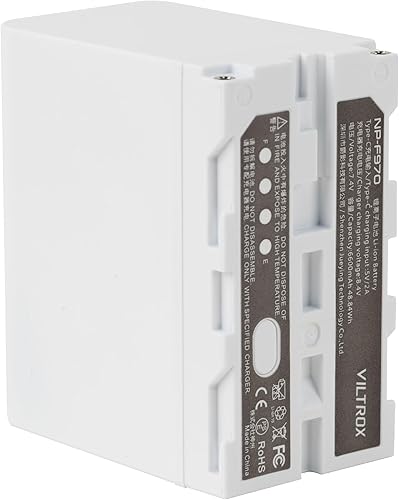 Miniatura 7 de Batería NP-F970 VILROX NP F970 7.4V 6600mAh 48.84Wh para Sony Camcorder NP F750 F550 F770 F960 F975 F930 F570 para luz de anillo y luz de video
