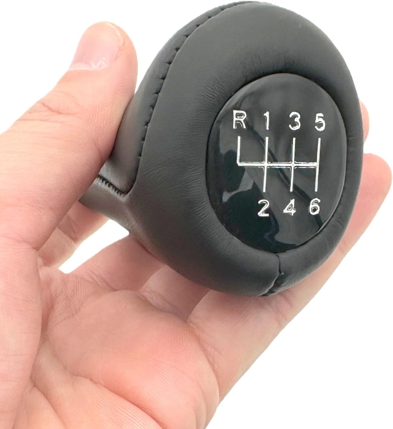 Pursuestar Black Leather 5 Speed Shift Knob for BMW E36 E46 E39 5