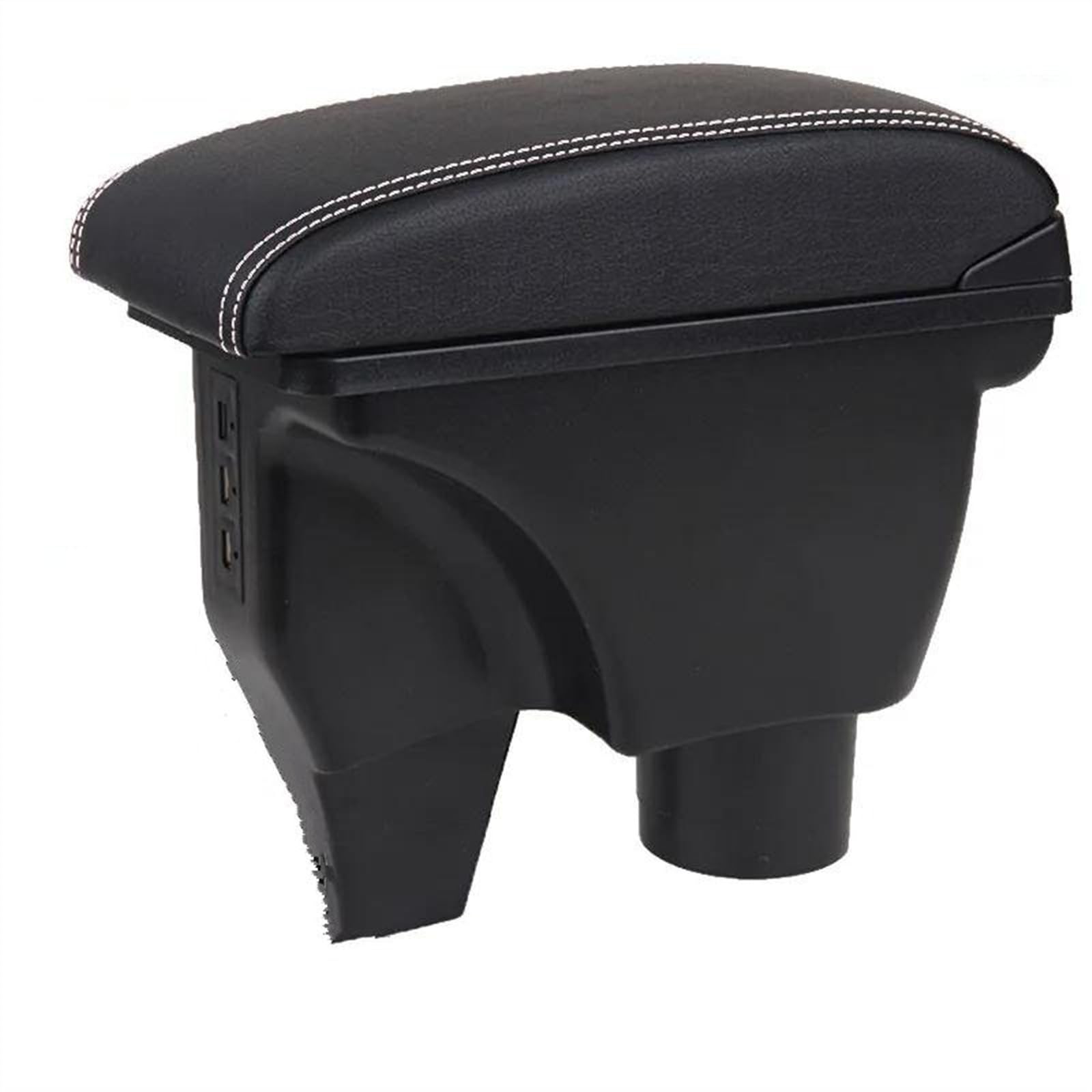 NOHEEU Car Armrest Box Accessories Interior Parts Details Storage Retrofit For Yaris For Vitz(A3 Black white line)