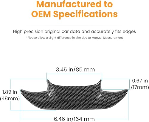 Miniatura 7 de Cubierta de volante con aspecto de fibra de carbono, moldura para Chevrolet Corvette C7 Z06 Z51 ZR1 Stingray Grand Sport 2014 2015 2016 2017 2018
