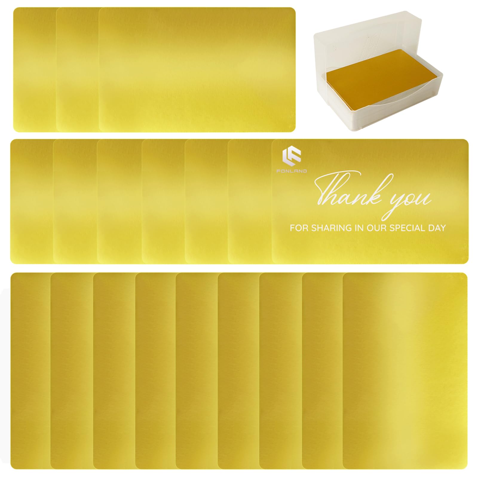 100 Stück Metall Visitenkarten Blanko - 10 Farben Für Lasergravur