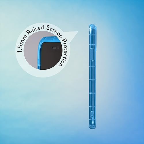 Miniatura 4 de SteepLab Funda con resaltador de neón para iPhone, funda Grippy Jelly con bolsillos protectores de aire (azul azul celeste, iPhone 11)