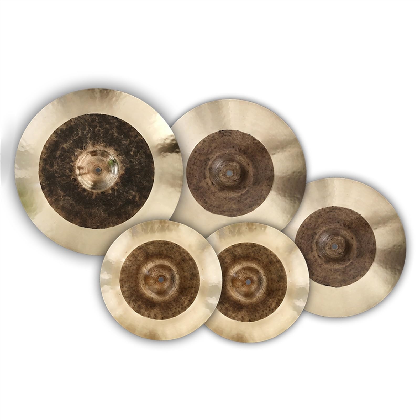 B20 Cymbal Set 14'' Hi-Hat+16'' Crash+18'' China+20'' Ride for Drummer Accessoires pour Instruments à Percussion
