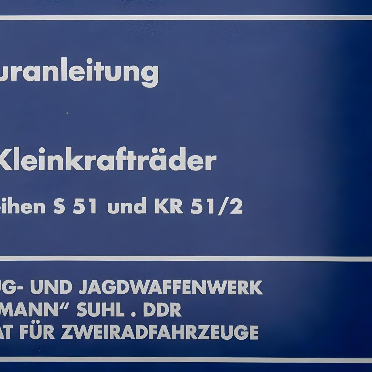 Reparaturanleitung für S51, Schwalbe KR51/2 - ohne Schaltpläne
