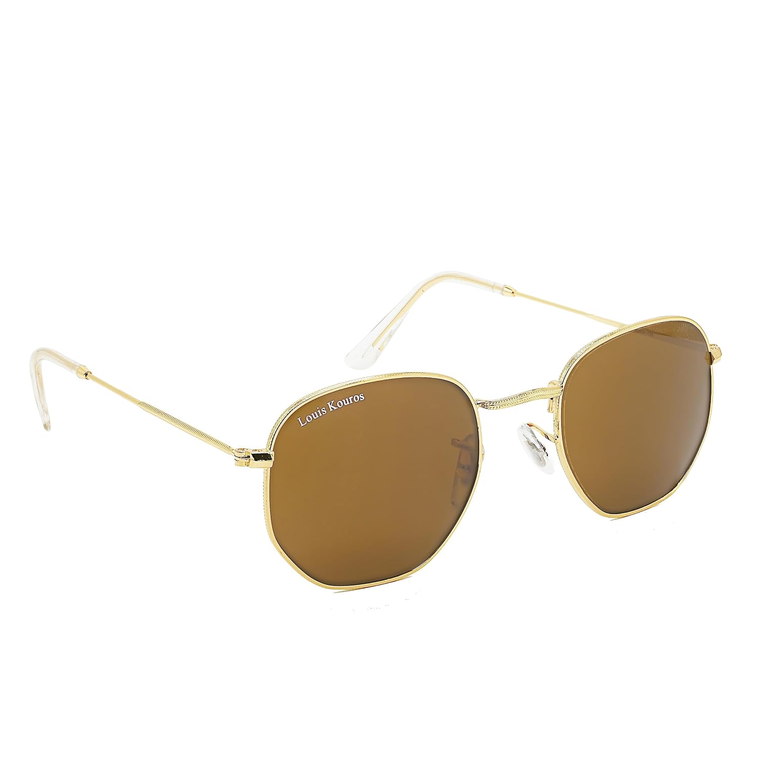 Louis Kouros Tarth Hexagonal Classic Trendy 3548 sunglasses | Mirror Lens | 400 UV Protected | For Men's Women's | Medium...