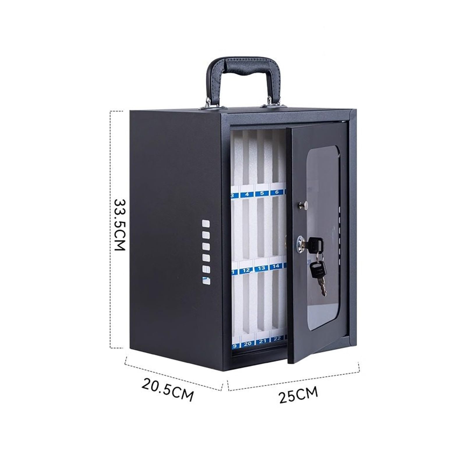 Scatola Porta cellulari, armadietto in Acrilico Trasparente con Serratura a Combinazione, Supporto per cellulari da Parete/appoggio per Aula/Ufficio (12 Slot)