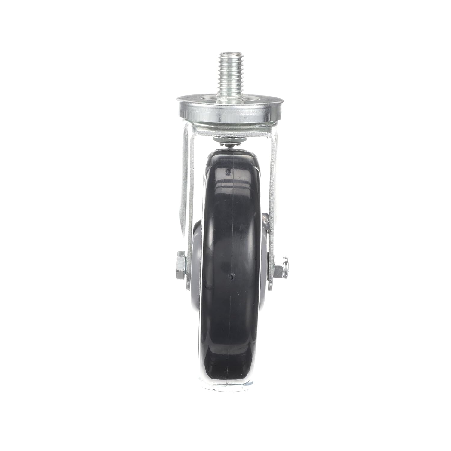 Medium Duty 5/8-11 x 1" Threaded Stem Caster with 5" Blue Polyurethane Wheel with Brake