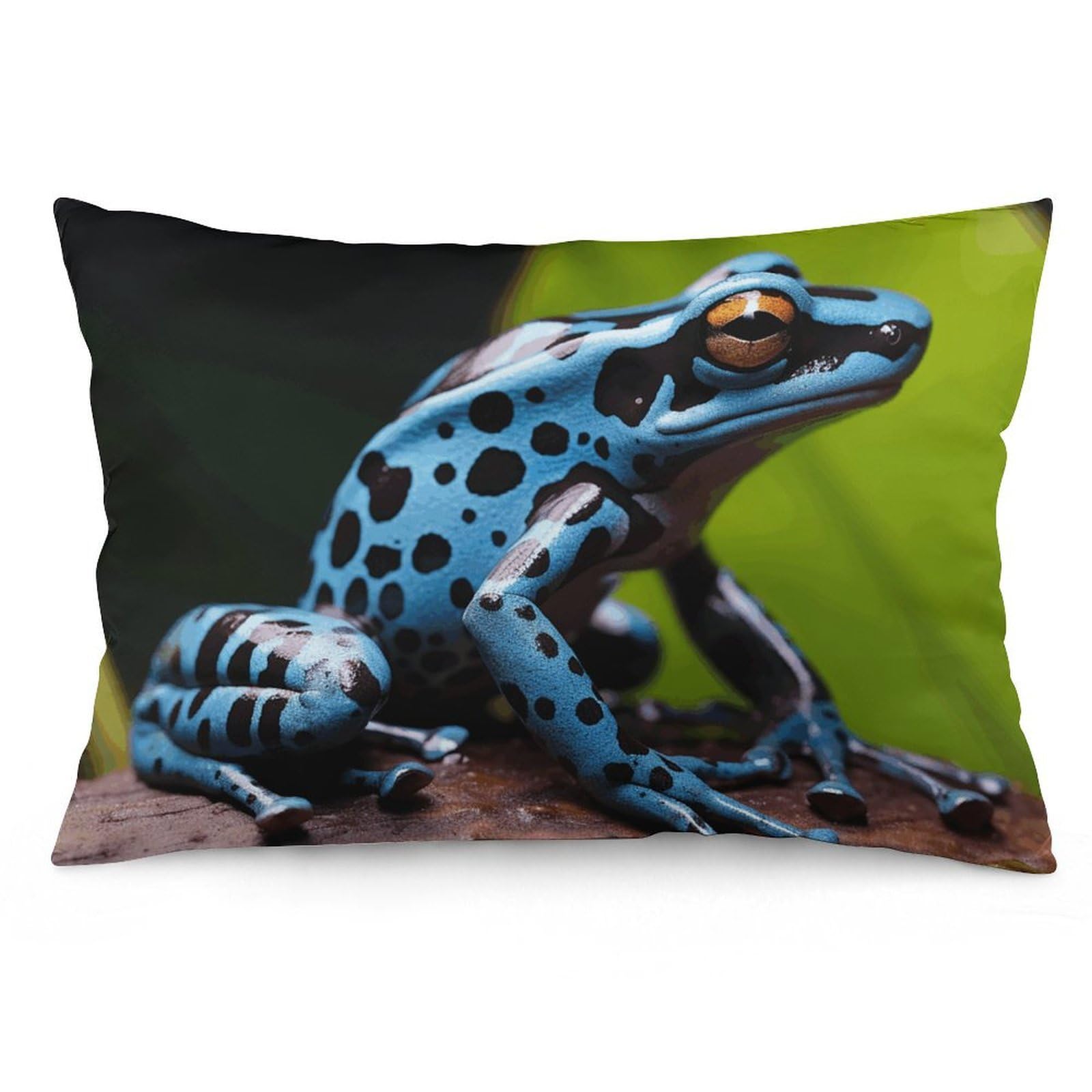 2 Pack Pillow Cases for Hair and Skin, Soft Breathable Pillow Case Covers with Hidden Zipper, Dart Frog Blue Pillowcase 20"x30" Pillow Covers for Sleeping Gift