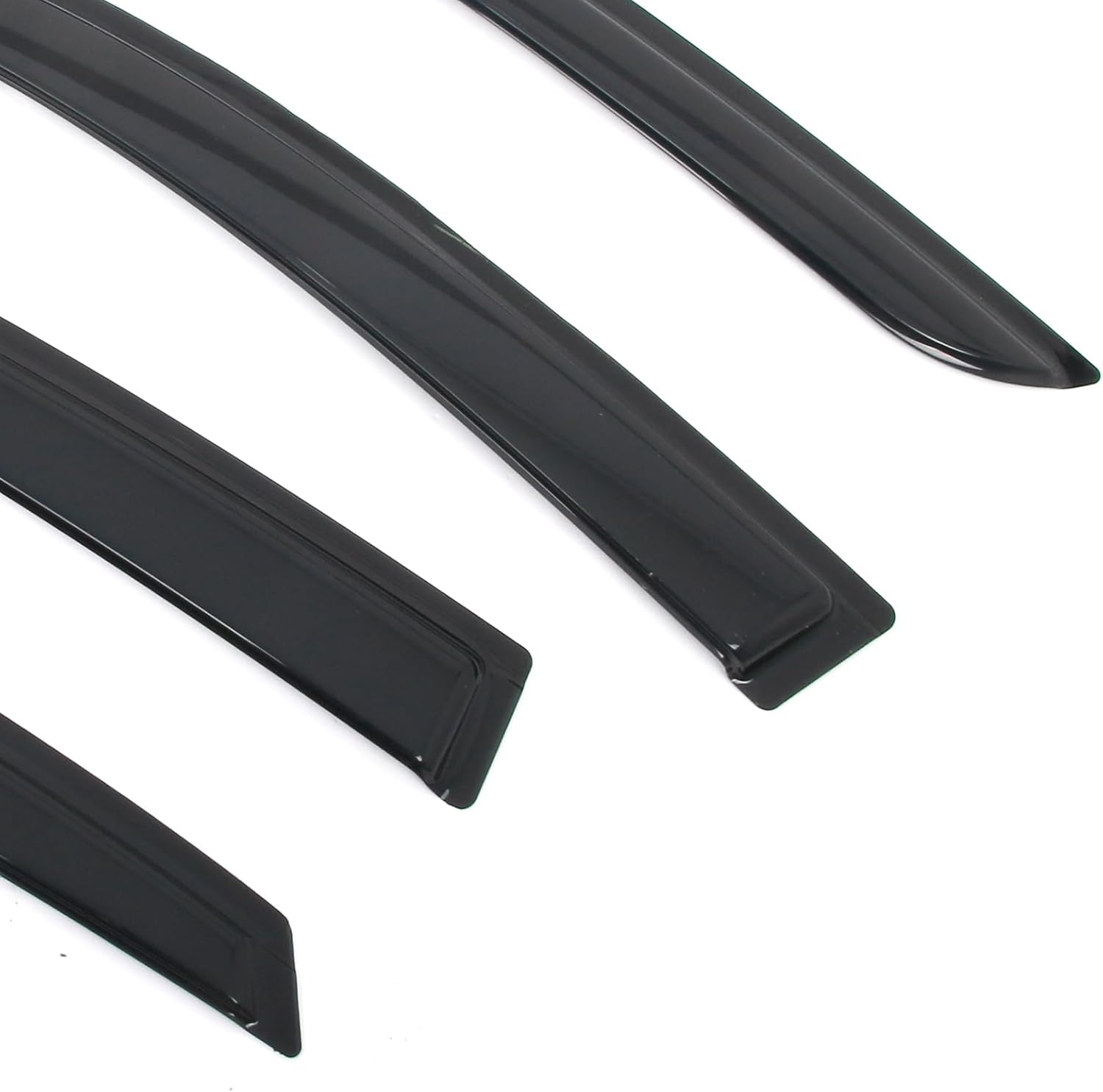 IKON MOTORSPORTS Tape on Window Visors Compatible with 2022-2025 Infiniti QX55, Acrylic Smoke/Tinted Rain Guards, Side Window Wind Deflectors 4PCS