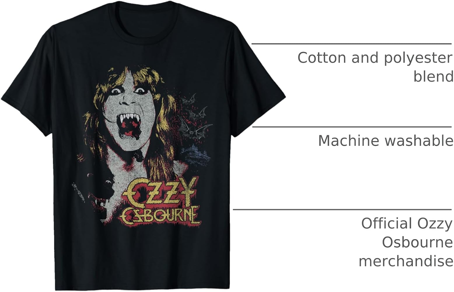 Amazon.com: Ozzy Osbourne - Vintage Speak of The Devil T-Shirt
