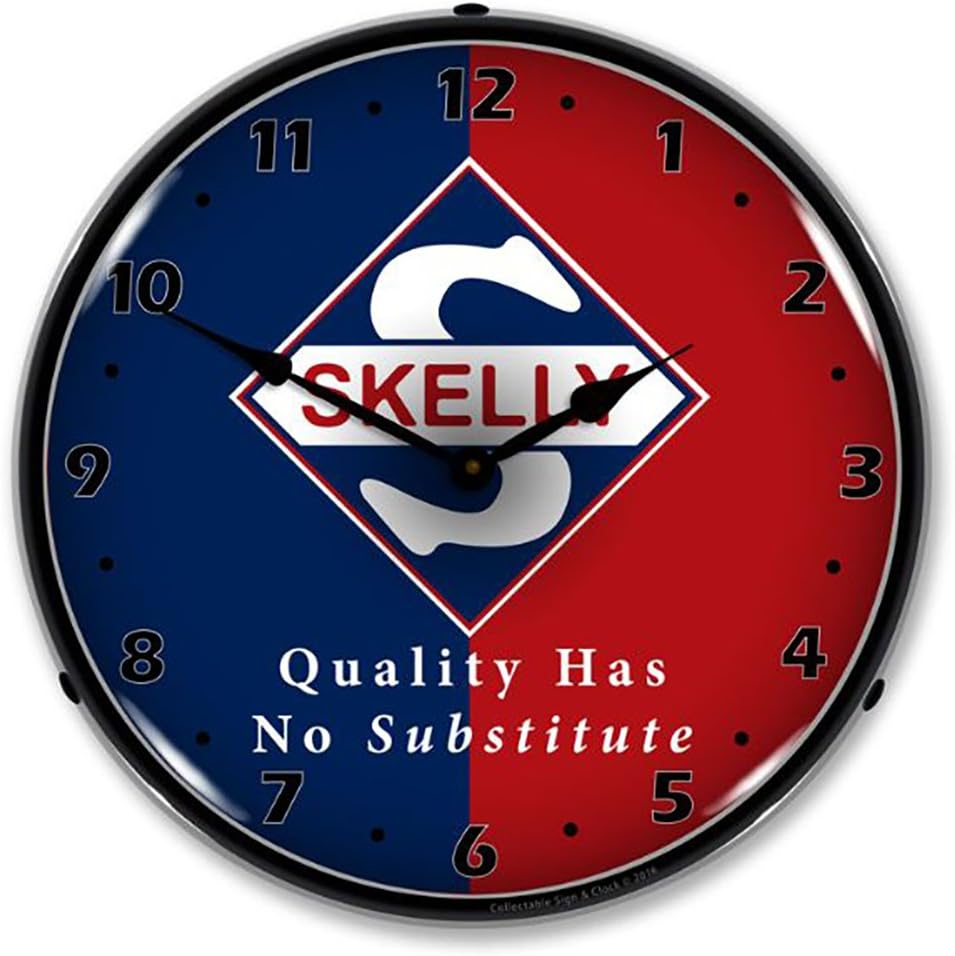 1611682 14" Skelly 2 Lighted Clock