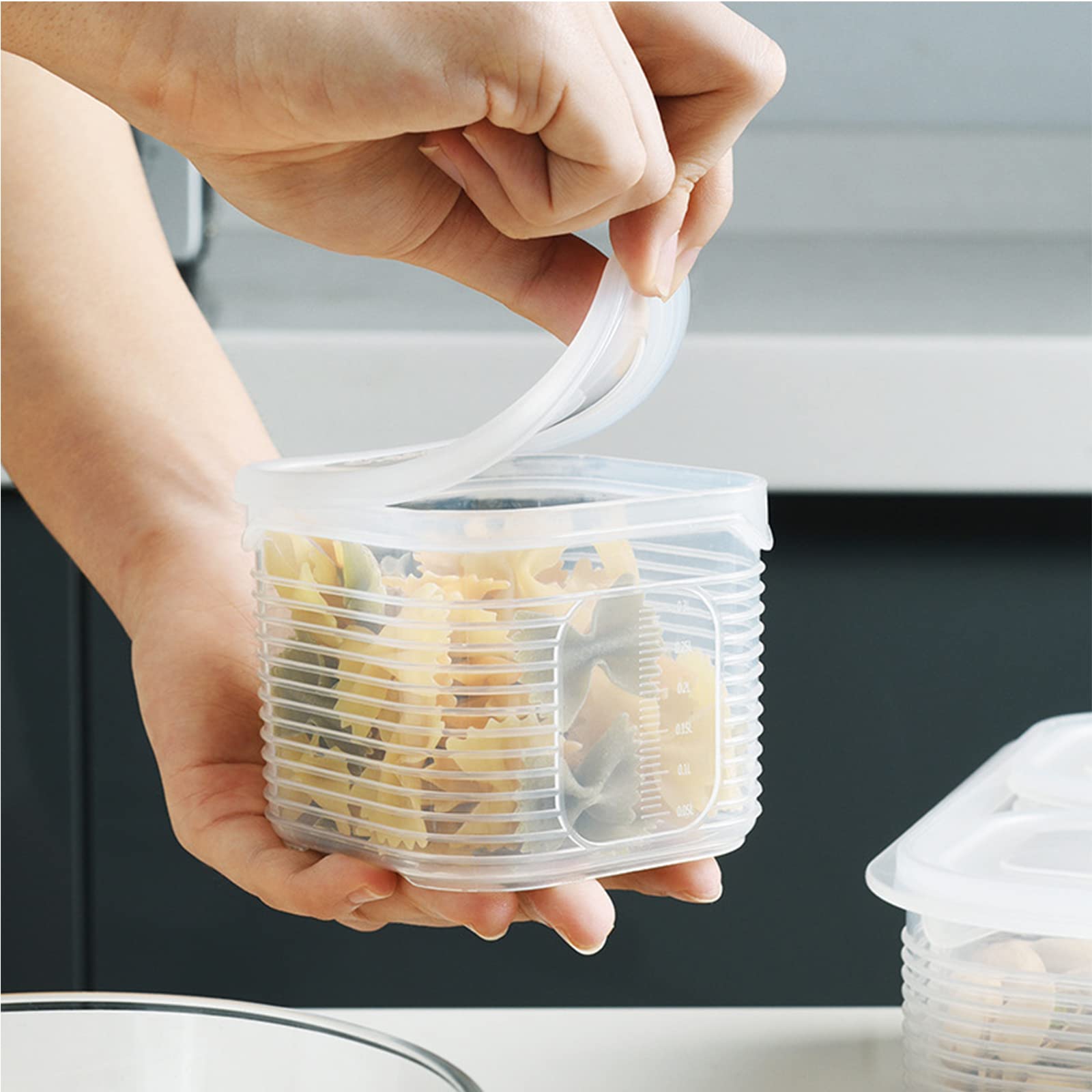 中型食品保存容器 Amazon｜食品保存容器40個 密閉蓋付き (容器20個&蓋20個) 漏れ防止