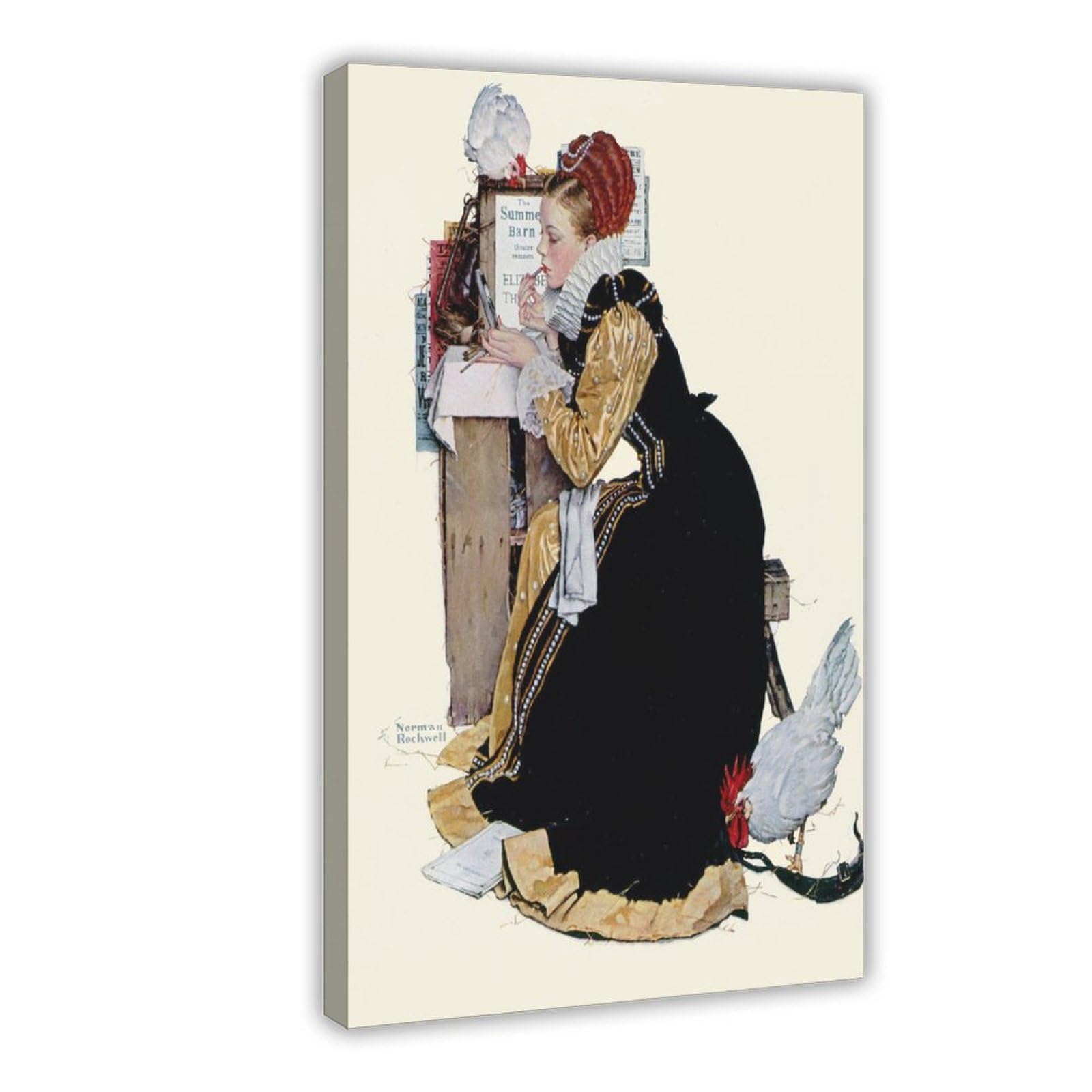 WCYB Summer Stock, 1939 by Norman Rockwell Posters Prints Canvas Deco Paintings Wall Art Frame 24" L X 36" W