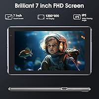 Vista 4 de Tablet de 7 pulgadas, Tablet Android con, 2GB+32GB+1TB (Expandible), Quad-Core, BT, Wi-Fi, Educativa, Música, Cámara Dual